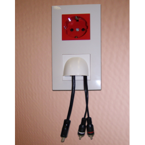 Open cable outlet, 45х45, white